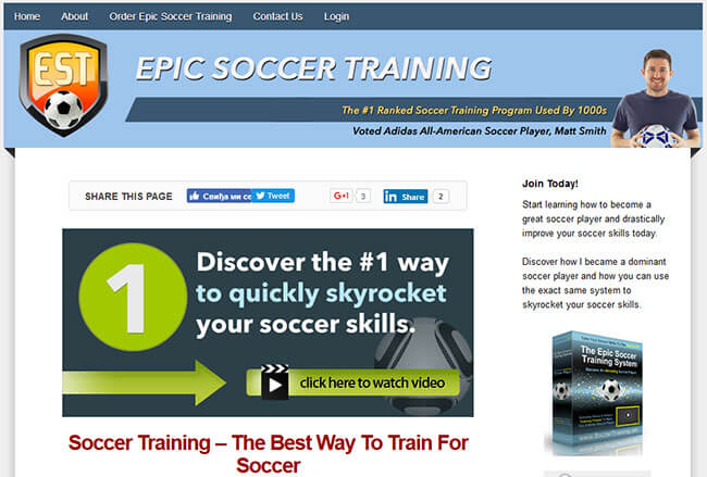 Epic Soccer Training Homepage