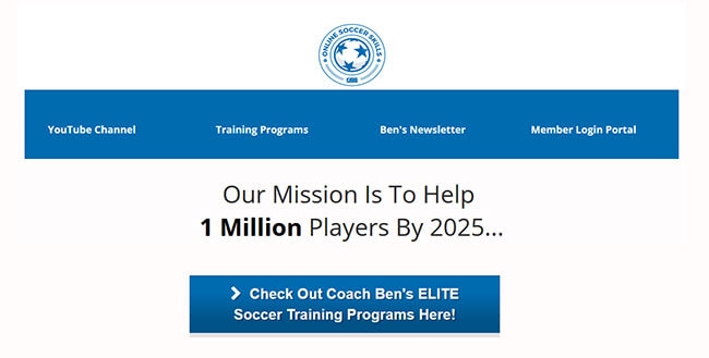 Online Soccer Skills/Coach Ben Soccer Training Homepage