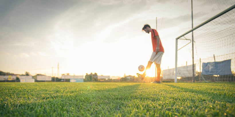 training soccer alone