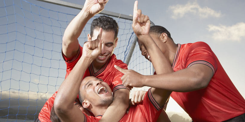 Players celebrating 